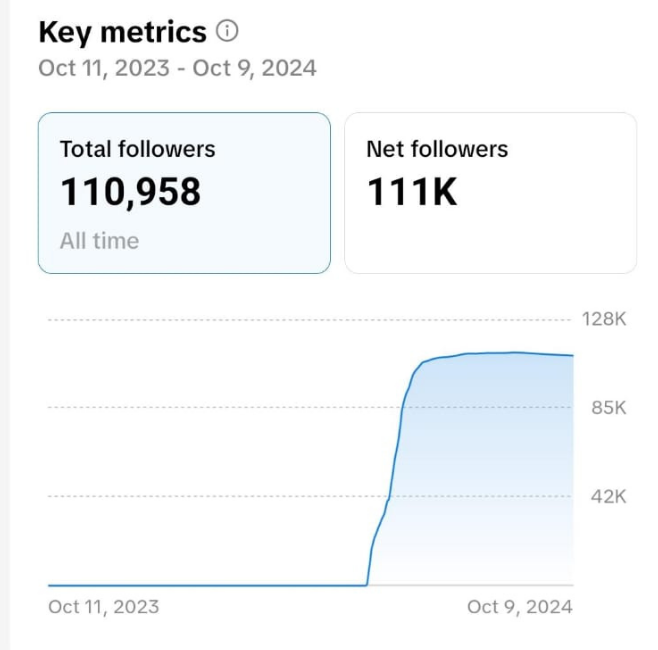TikTok – 110,958 followers